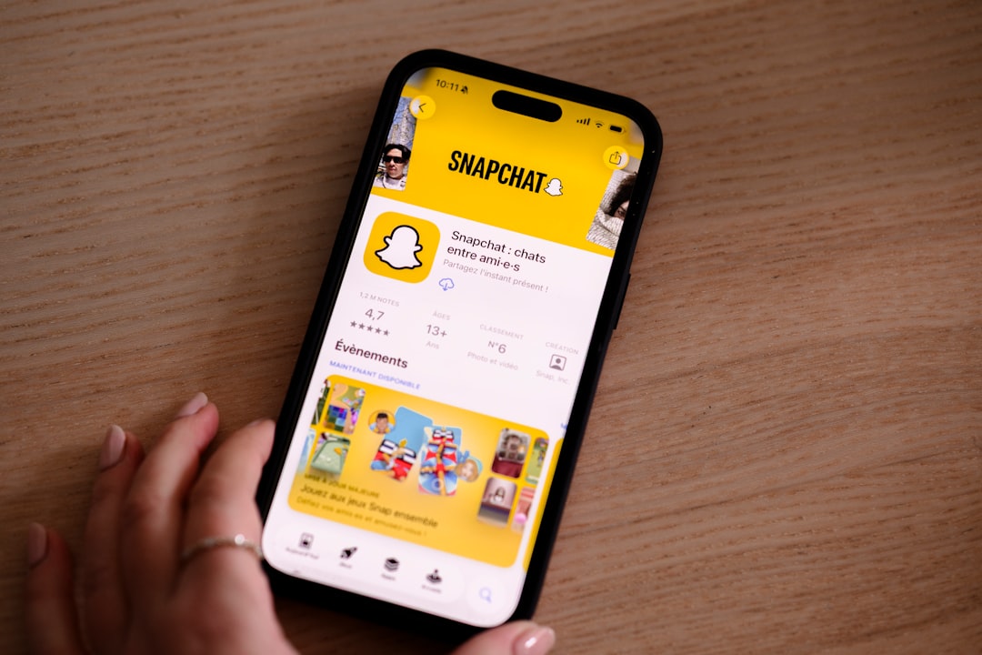 iPhone displaying the snapchat app store page